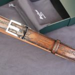 BERLUTI VENEZIA SCRITTO BELT BROWN C0020-R1