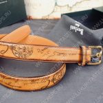 BERLUTI LEATHER BELT BROWN C0028-R1