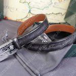 BERLUTI LEATHER BELT BLACK C0028-R1