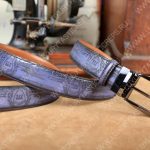 BERLUTI VERSATILE SCRITTO LEATHER REVERSIBLE BELT LIGHT PURPLE C0028