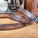 BERLUTI CLASSIC SCRITTO LEATHER BELT TOBACCO BIS C0002