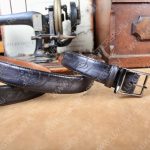 BERLUTI CLASSIC SCRITTO LEATHER BELT BLACK C0002