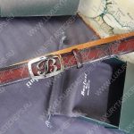 BERLUTI SIGNATURE SCRITTO LEATHER BELT BROWN C0063