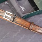 BERLUTI SIGNATURE SCRITTO LEATHER BELT TOBACCO BIS C0063