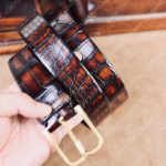 BERLUTI ALLIGATOR BELT RED C0035-E2