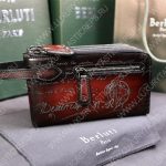 BERLUTI TIRIWA SCRITTO LEATHER POUCH REDDISH BROWN TIRIWA_NEO-JOUR-V2