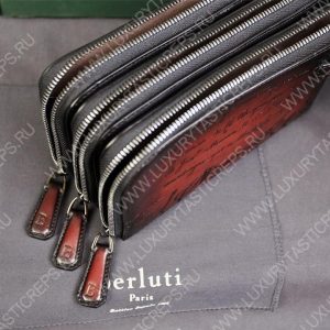 BERLUTI TIRIWA SCRITTO LEATHER POUCH REDDISH BROWN TIRIWA_NEO-JOUR-V2 - Image 7