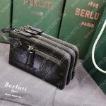 BERLUTI TIRIWA SCRITTO LEATHER POUCH BLACK TIRIWA_NEO-JOUR-V2