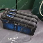 BERLUTI TIRIWA SCRITTO LEATHER POUCH BLUE TIRIWA_NEO-JOUR-V2