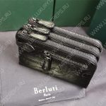 BERLUTI TIRIWA SCRITTO LEATHER POUCH BLACK TIRIWA_NEO-JOUR-V2