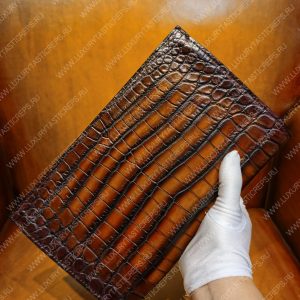 BERLUTI TERSIO ALLIGATOR LEATHER POUCH BROWN TERSIO-ALLIGATOR-E2 - Image 5