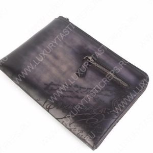BERLUTI VENEZIA SCRITTO CLUTCH BLACK GREY NINO_TGM_NEO-V2 - Image 4
