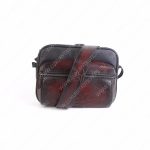BERLUTI SCRITTO MESSENGER BAG BLACK, GREY AND WINE S-1063