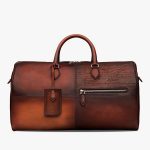 BERLUTI JOUR OFF MM SCRITTO LEATHER TRAVEL BAG CACAO INTENSO JOUR_OFF_MM_NEO-V84