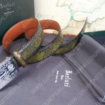 BERLUTI LEATHER BELT GREEN C0028-R1