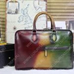 BERLUTI OVERNIGHT LEATHER TRAVEL BAG MULTI-COLOR OVERNIGHT-V82