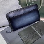 BERLUTI ITAUBA LEATHER LONG ZIPPED WALLET BLACK JOUR-V2