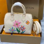 LOUIS VUITTON LV x YK SPEEDY BANDOULIERE 25 WHITE M46415