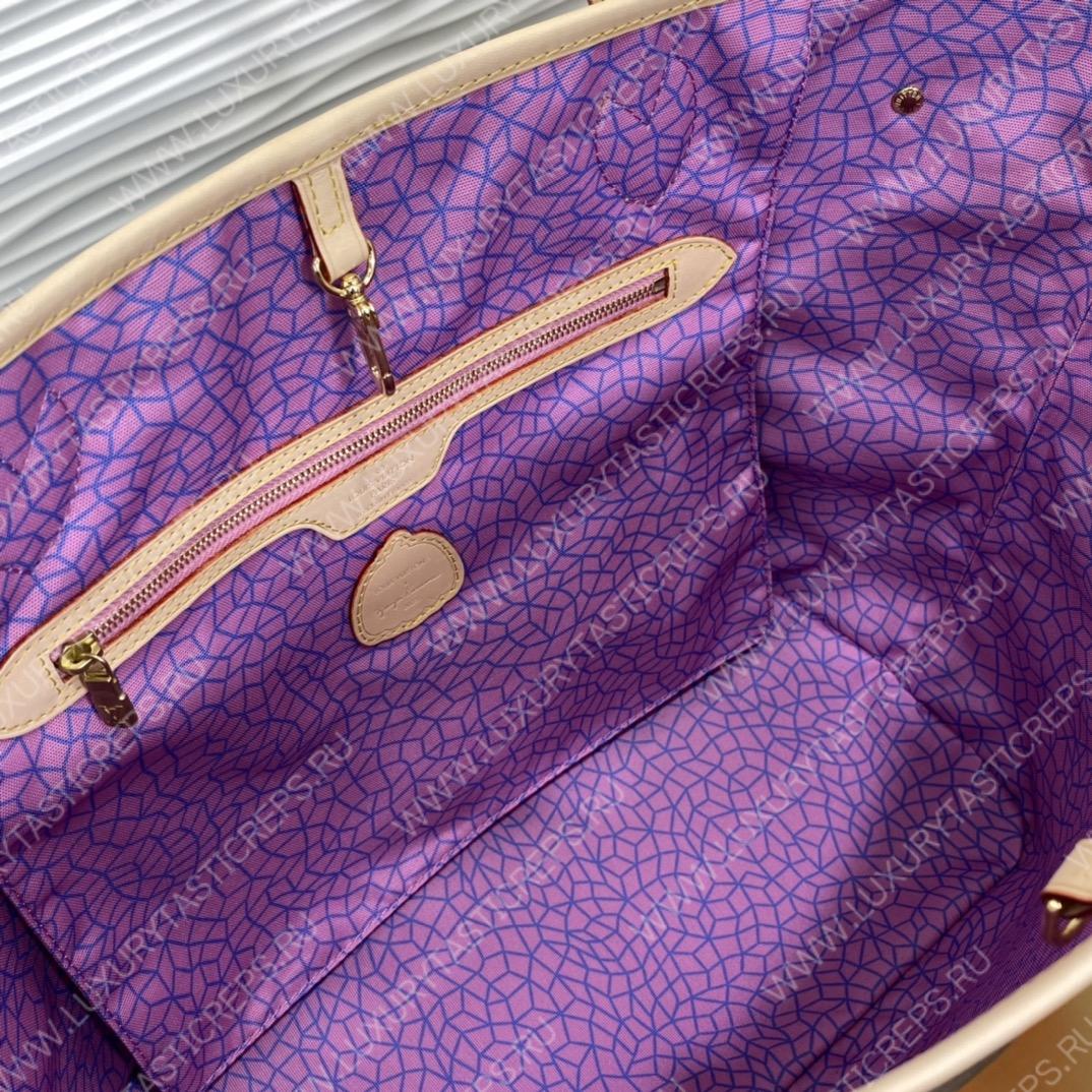 Louis Vuitton LV x YK Neverfull MM Bag with Pumpkin Print M46468